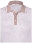 Gran Sasso Fresh Cotton Short Sleeve Cable Knit Poloshirt White-Beige