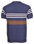 Gran Sasso Fresh Cotton Striped Knit Shirt T-Shirt Blauw