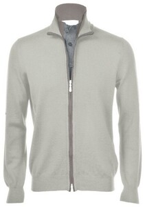 Gran Sasso Full Zip Button Merino Wool Extrafine Vest Ash Grey