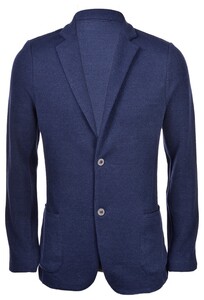Gran Sasso Knit Jacket Piquet Stitch Cardigan Blue