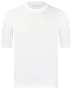 Gran Sasso Knitted Crew Neck Short Sleeve T-Shirt White