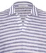 Gran Sasso Linen Cotton Skipper Striped Poloshirt Dark Evening Blue