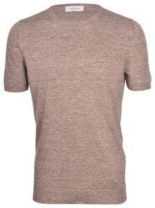 Gran Sasso Linnen Knit Modern Flame Effect T-Shirt Hazel