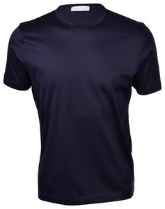 Gran Sasso Lisle Cotton T-Shirt Blue Navy