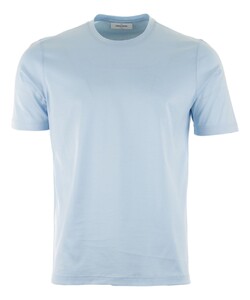 Gran Sasso Lisle Cotton T-Shirt Licht Blauw