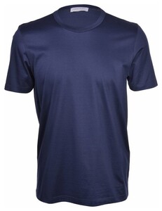 Gran Sasso Lisle Cotton T-Shirt T-Shirt Donker Blauw