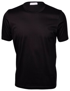 Gran Sasso Lisle Cotton T-Shirt T-Shirt Zwart