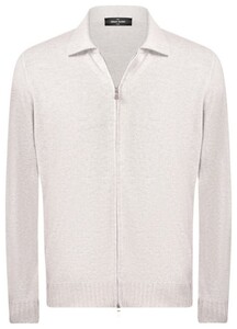 Gran Sasso Luxury Cashmere Full Two-Way Zip Vest Licht Grijs