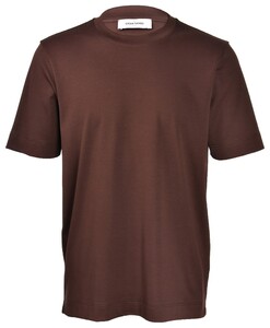 Gran Sasso Luxury Cotton Interlock Uni Color Crew Neck T-Shirt Bordeaux
