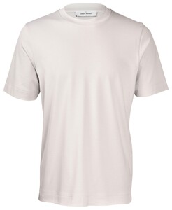 Gran Sasso Luxury Cotton Interlock Uni Color Crew Neck T-Shirt Chalk