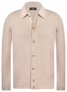 Gran Sasso Luxury Large Button Cotton Cashmere Vest Beige