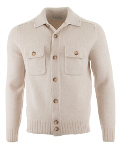Gran Sasso Luxury Wool Shirt Jacket Vest Licht Beige