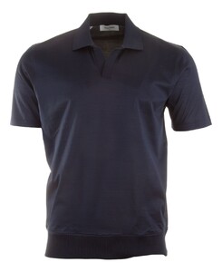 Gran Sasso Mercericed Jersey Polo Navy