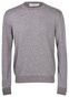 Gran Sasso Merino Extrafine Crew Neck Subtle Faux-Uni Pullover Grey