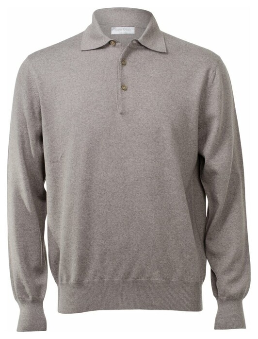 Gran Sasso Merino Extrafine Polo Sweater Pullover Hazel