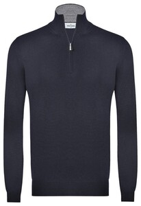 Gran Sasso Merino Extrafine Zipper Trui Navy