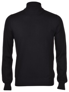 Gran Sasso Mock Merino Extrafine Pullover Black