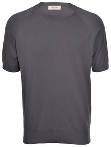 Gran Sasso Organic Cotton Crew Neck Short Sleeve T-Shirt Dark Gray