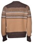 Gran Sasso Patterned 2-Ply Crew Neck Pullover Brown-Camel