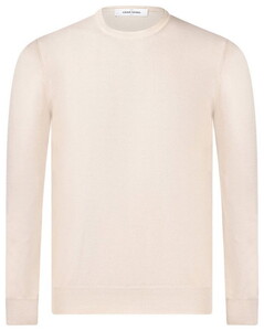 Gran Sasso Pure Cotton Ronde Hals Trui Licht Beige