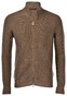 Gran Sasso Purl knit Rain Wool Full Zip Cardigan Mud Green