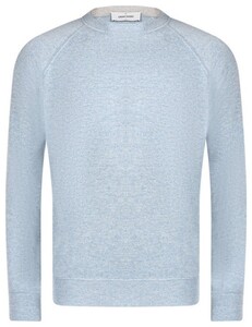Gran Sasso Raglan Crew Neck Cashmere Blend Trui Licht Blauw
