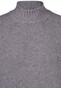 Gran Sasso Rib Turtleneck Uni Color Knit Pullover Grey