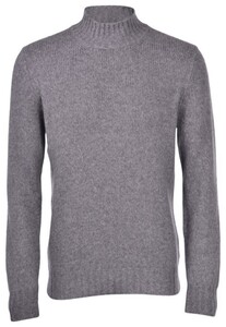 Gran Sasso Rib Turtleneck Uni Color Knit Trui Grijs