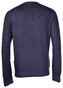 Gran Sasso Ribbed Details Vintage Crew Neck Pullover Dark Evening Blue