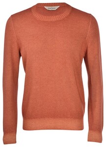 Gran Sasso Ribbed Details Vintage Crew Neck Trui Rood