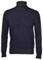 Gran Sasso Ribbed Rollneck Wool Blend Uni Pullover Dark Evening Blue