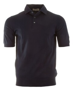 Gran Sasso Short Sleeve Pullover Poloshirt Donker Blauw