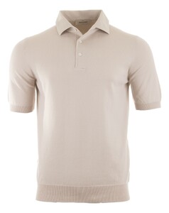 Gran Sasso Short Sleeve Pullover Poloshirt Licht Zand