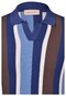 Gran Sasso Skipper Polo Striped Organic Cotton Blauw-Bruin-Wit