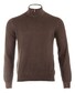 Gran Sasso Soft Merino Half Zip Pullover Brown