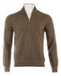 Gran Sasso Soft Merino Half Zip Pullover Mud Green