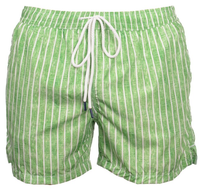 Gran Sasso Striped Swim Short Groen