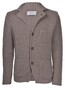 Gran Sasso Super Geelong Wool Knit Cardigan Dove Brown-Grey