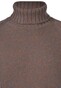 Gran Sasso Two Color Knit Cashmere Wool Rollneck Pullover Brown-Blue