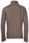 Gran Sasso Two Color Knit Cashmere Wool Rollneck Pullover Brown-Blue