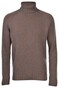 Gran Sasso Two Color Knit Cashmere Wool Rollneck Trui Bruin-Blauw