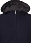 Gran Sasso Two-Way Zipper Rain Wool Knit Removable Hoodie Cardigan Blue Navy