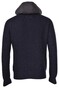 Gran Sasso Two-Way Zipper Rain Wool Knit Removable Hoodie Cardigan Blue Navy