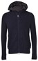 Gran Sasso Two-Way Zipper Rain Wool Knit Removable Hoodie Cardigan Blue Navy