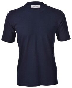 Gran Sasso Ultralight Cotton Piqué Uni Color T-Shirt Navy