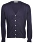 Gran Sasso Uni Button Extrafine Merino Wool Cardigan Navy