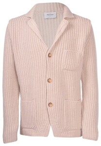 Gran Sasso Uni color Button Cardigan Texture Knit Vest Beige