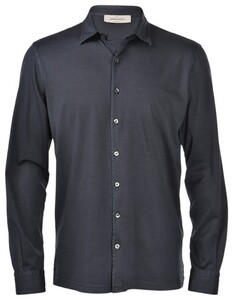 Gran Sasso Uni Color Cotton Fashion Shirt Navy