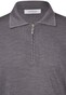 Gran Sasso Uni Color Fine Wool Knit Zip Collar Pullover Dark Gray