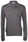 Gran Sasso Uni Color Fine Wool Knit Zip Collar Trui Donker Grijs